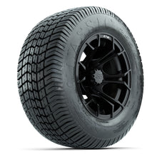 GTW® Spyder Matte Black 12 in Wheels with 255/50-12 Excel Classic Street Tires – Full Set