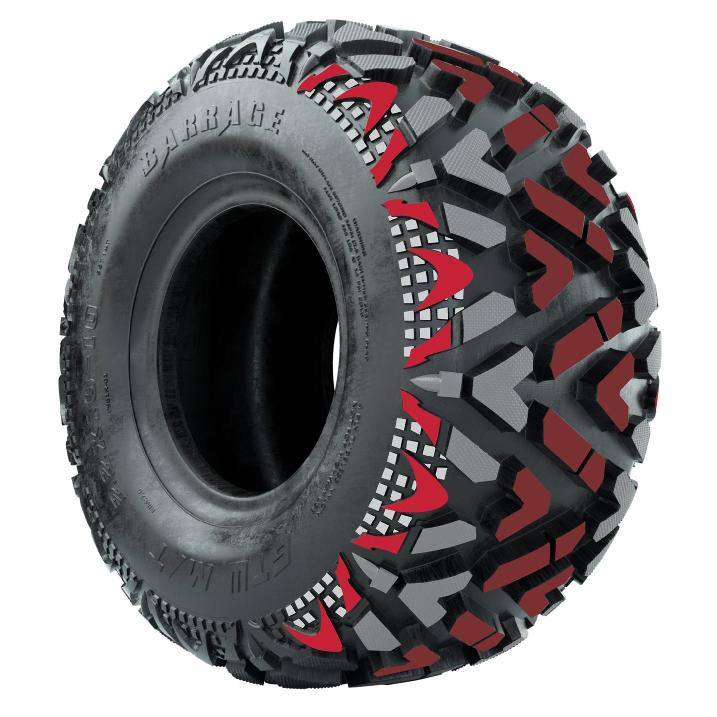 GTW Specter Matte Black 14 in Wheels with 25x10-14 Barrage Mud Tires – Full Set