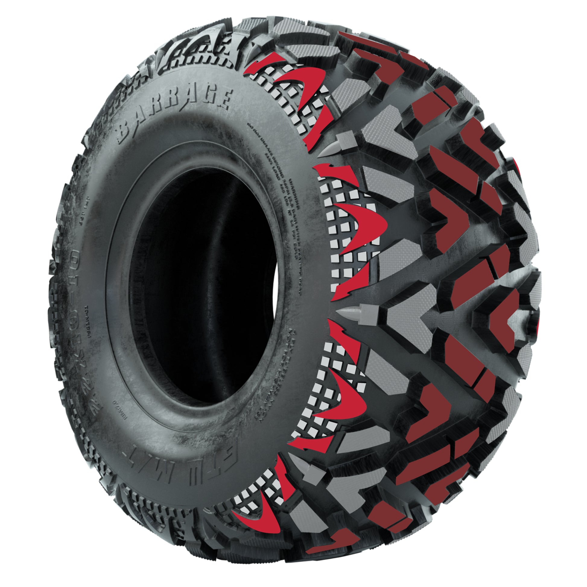 GTW Spyder Matte Black 14 in Wheels with 25x10-14 Barrage Mud Tires – Full Set