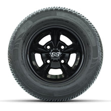 GTW Godfather Black 10 in Wheels with 205/50-R10 Fusion S/R Radial Steel Belt Street Tires – Full Set