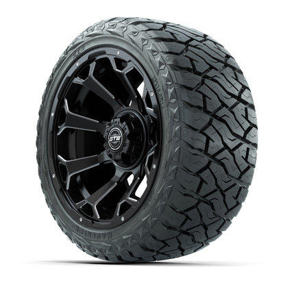 GTW Raven Matte Black 14 in Wheels with 23x10.00-R14 Maverick All-Terrain Tires – Full Set