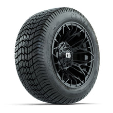 GTW® Stellar Black 12 in Wheels with 215/40-12 Excel Classic Street Tires – Full Set