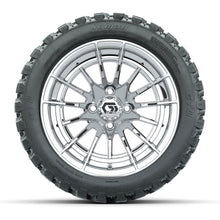 GTW® Boost Chrome 14 in Wheels with 23X10-R14 Nomad Steel Belt Radial All-Terrain Tires – Full Set
