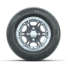 GTW Spyder Silver Brush 10 in Wheels with 205/50-10 Fusion SR Steel Belted Radial Tires - Full Set