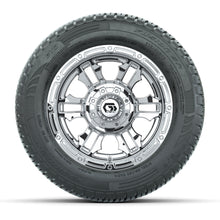 GTW® Shogun Chrome 12 in Wheels with 215/50-R12 Fusion S/R Steel Belt Radial Tires - Full Set