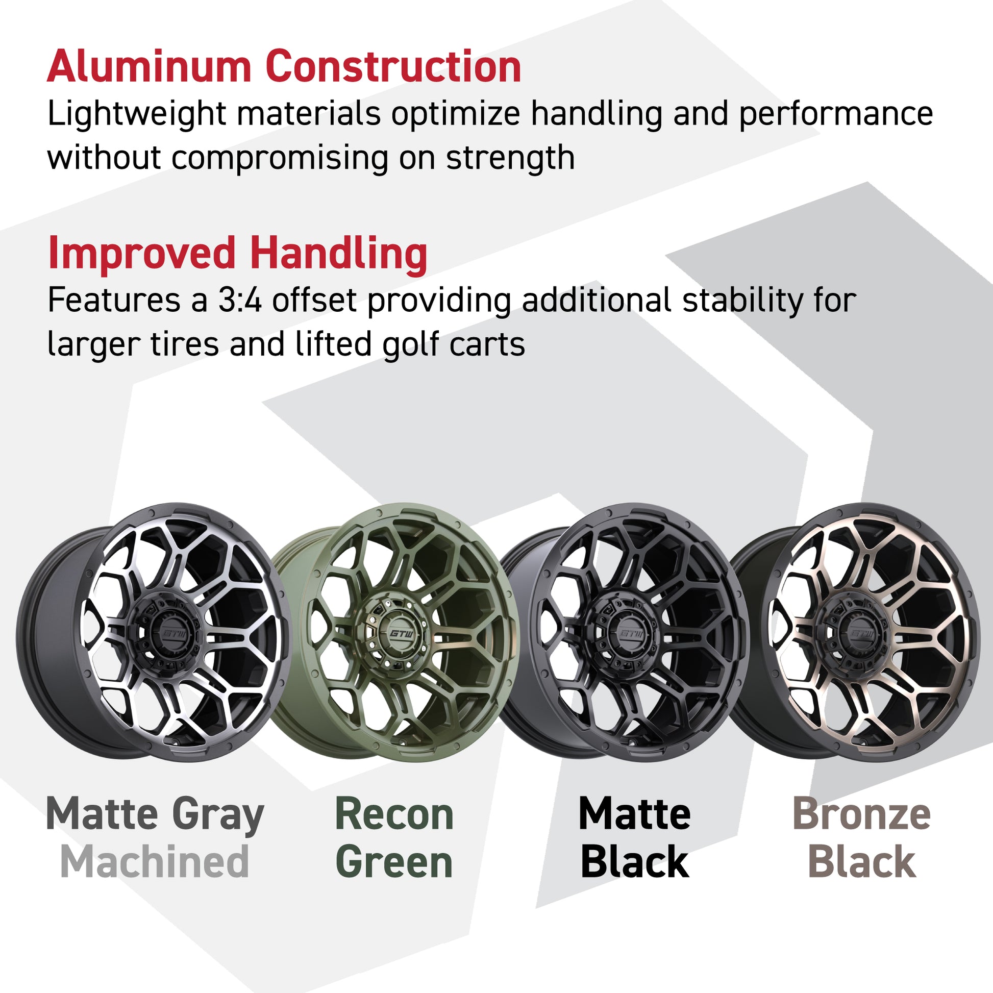 Set of (4) 14 in GTW Bravo Wheels with 225/30-14 Mamba Street Tires
