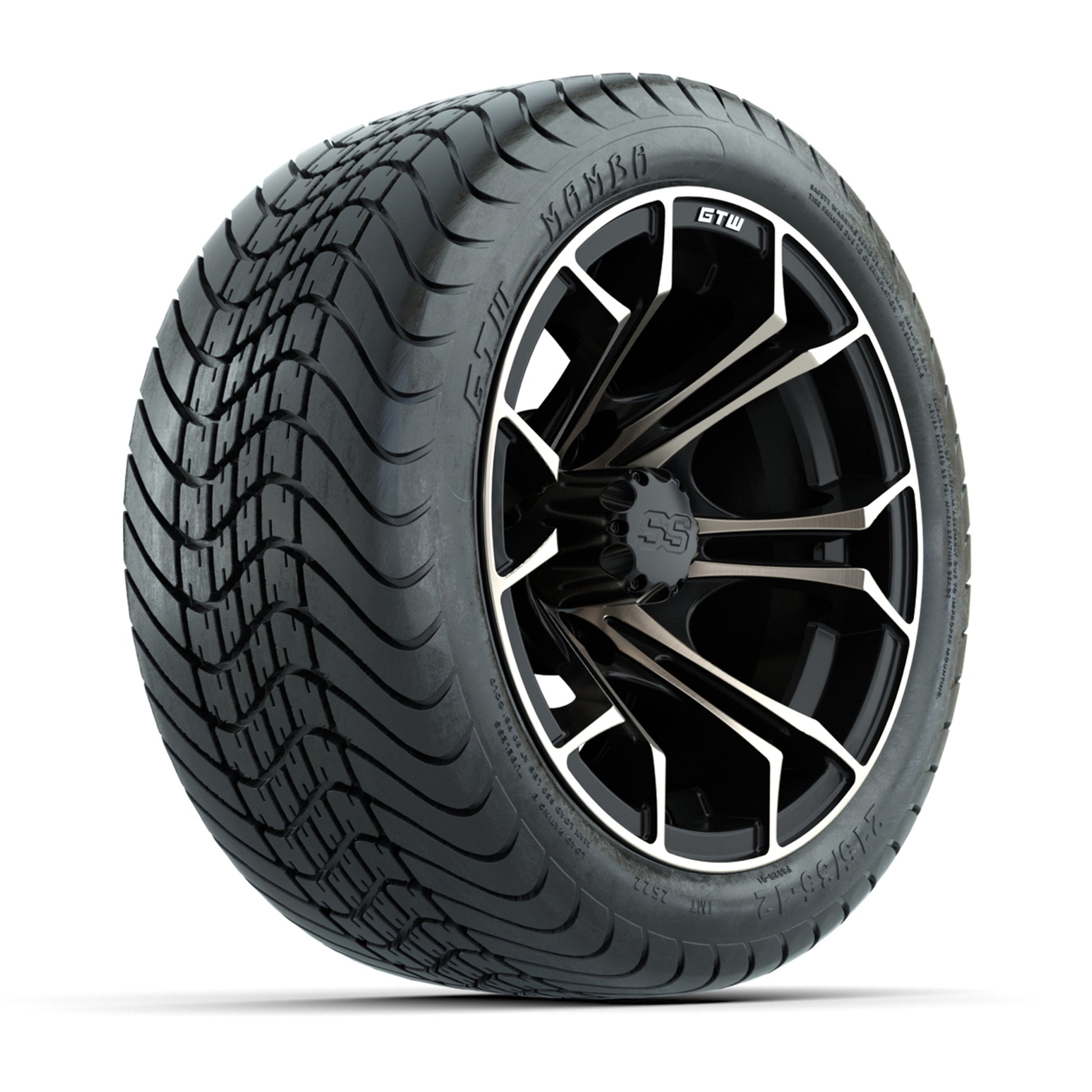GTW Spyder Bronze/Matte Black 12 in Wheels with 215/35-12 Mamba Street Tires – Full Set