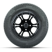 GTW Spyder Matte Black 12 in Wheels with 215/50-R12 Fusion S/R Street Tires – Full Set