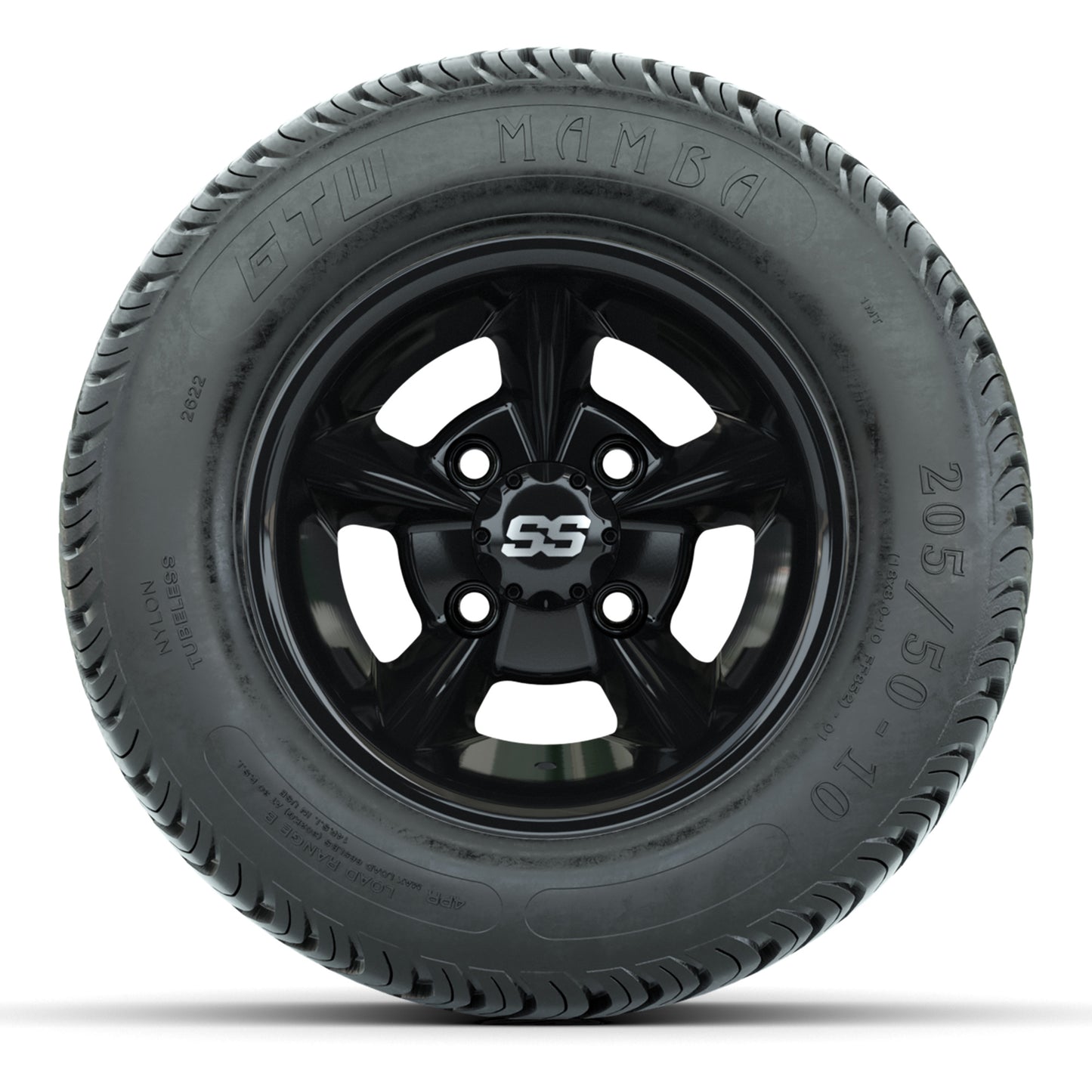 GTW Godfather Black 10 in Wheels with 205/50-10 Mamba Street Tires – Full Set