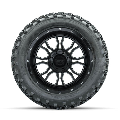 GTW Volt Machined/Black 14 in Wheels with 23x10.00-14 Rogue All Terrain Tires - Full Set