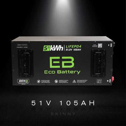 Advanced EV1 2021-2023 Eco Lithium 51v 105Ah GEN3 "AE MCU" Battery Bundle - Skinny