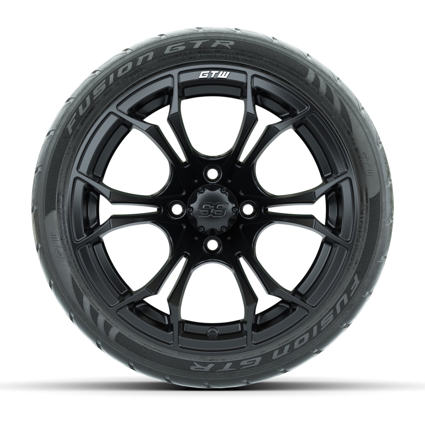 Set of (4) 14 in GTW Spyder Wheels with 205/40-R14 Fusion GTR Street Tires