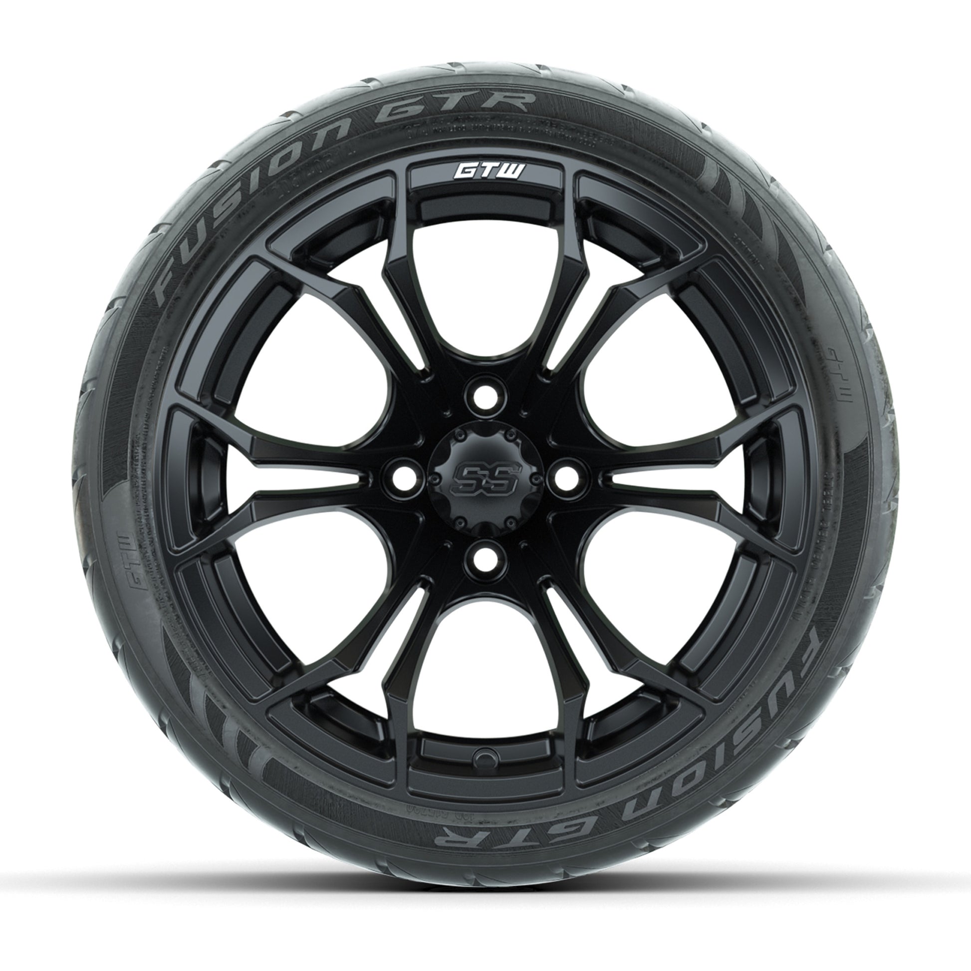 Set of (4) 14 in GTW Spyder Wheels with 205/40-R14 Fusion GTR Street Tires