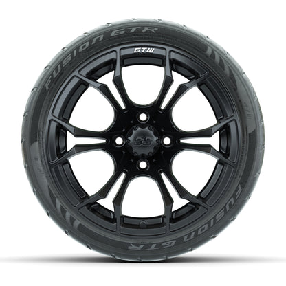 Set of (4) 14 in GTW Spyder Wheels with 205/40-R14 Fusion GTR Street Tires