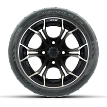 Set of (4) 12 in GTW Spyder Wheels with 215/40-R12 Fusion GTR Street Tires