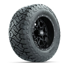 GTW Vortex Matte Black 12 in Wheels with 23x10.00-R12 Maverick All-Terrain Tires – Full Set