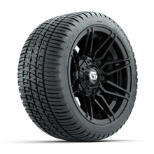 GTW® Stealth Black/Machined 12 in Wheels with 205/30-12 Fusion Street Tires – Full Set