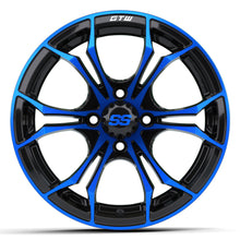 14'' GTW® Spyder Black with Blue Accents Wheel