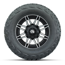GTW Stealth Black/Machined 12 in Wheels with 23x10.00-R12 Maverick All-Terrain Tires – Full Set