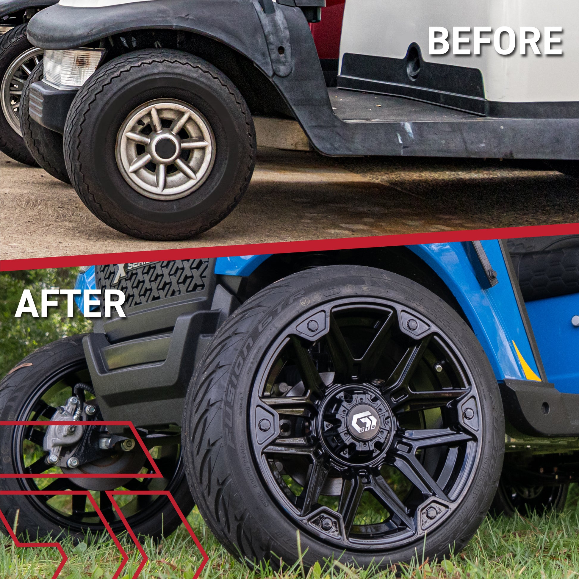 GTW® Graffiti Satin Bronze 14 in Wheels with 23x10-14 Predator All-Terrain Tires – Full Set