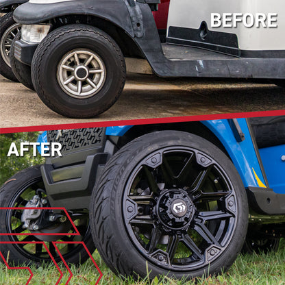 GTW® Graffiti Satin Bronze 14 in Wheels with 23x10-14 Predator All-Terrain Tires – Full Set