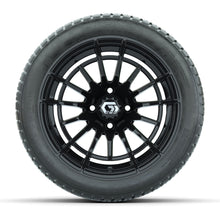 GTW® Boost Gloss Black 14 in Wheels with 205/30-14 Fusion Street Tires – Full Set