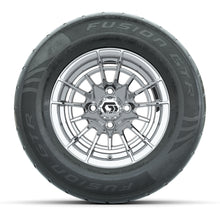 GTW® Boost Chrome 12 in Wheels with 255/55-R12 Fusion GTR Steel Belt Radial Street Tires - Full Set