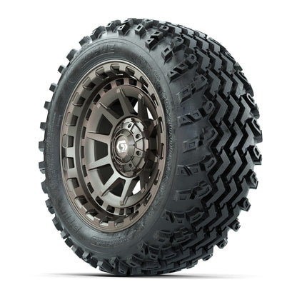 GTW® Barricade Bronze 14 in Wheels with 23X10-14 Rogue All-Terrain Tires – Full Set