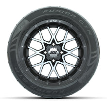 GTW® Vortex 2 Matte Gray/Machined 14 in Wheels with 255/45-R14 Fusion GTR Steel Belt Radial Street Tires – Full Set