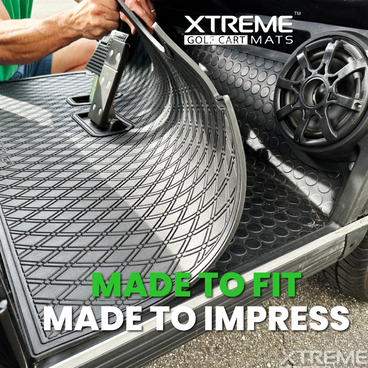 Xtreme Floor Mats for EZGO RXV 2023 - Black/Gray