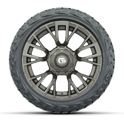 GTW Vandal Satin Bronze/Machined 14 in Wheels with 23x10.00-R14 Maverick All-Terrain Tires – Full Set