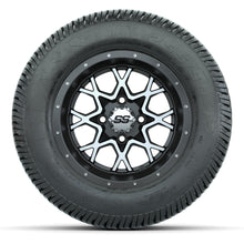 GTW® Vortex 2 Matte Gray/Machined 12 in Wheels with 255/50-12 Excel Classic Street Tires – Full Set