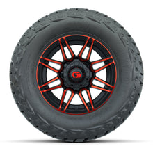 GTW Stealth Gloss Black/Red 12 in Wheels with 23x10.00-R12 Maverick All-Terrain Tires – Full Set