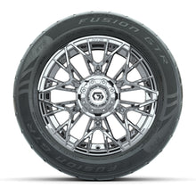GTW® Stellar Chrome 14 in Wheels with 255/45-R14 Fusion GTR Steel Belt Radial Street Tires – Full Set