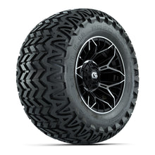 Set of (4) 12 in GTW® Stellar Machined & Black Wheels with 23x10.5-12 Predator All-Terrain Tires