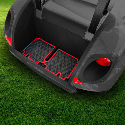 Xtreme Bag Well Mats for EZGO TXT - Black/Red
