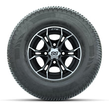 GTW Spyder Machined/Black 10 in Wheels with 205/65-R10 Fusion SR Steel Belted Radial Tires – Full Set