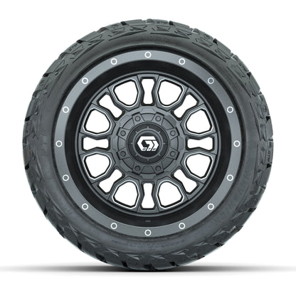 GTW Volt Gunmetal 12 in Wheels with 215/40-R12 Maverick Low-Profile All-Terrain Tires – Full Set