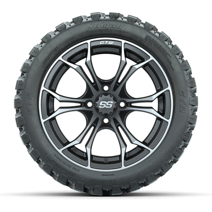 GTW Spyder Matte Grey 14 in Wheels with 23x10-14 GTW Nomad All-Terrain Tires – Full Set