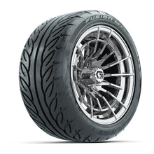 GTW® Boost Chrome 14 in Wheels with 225/40-R14 Fusion GTR Steel Belt Radial Street Tires – Full Set