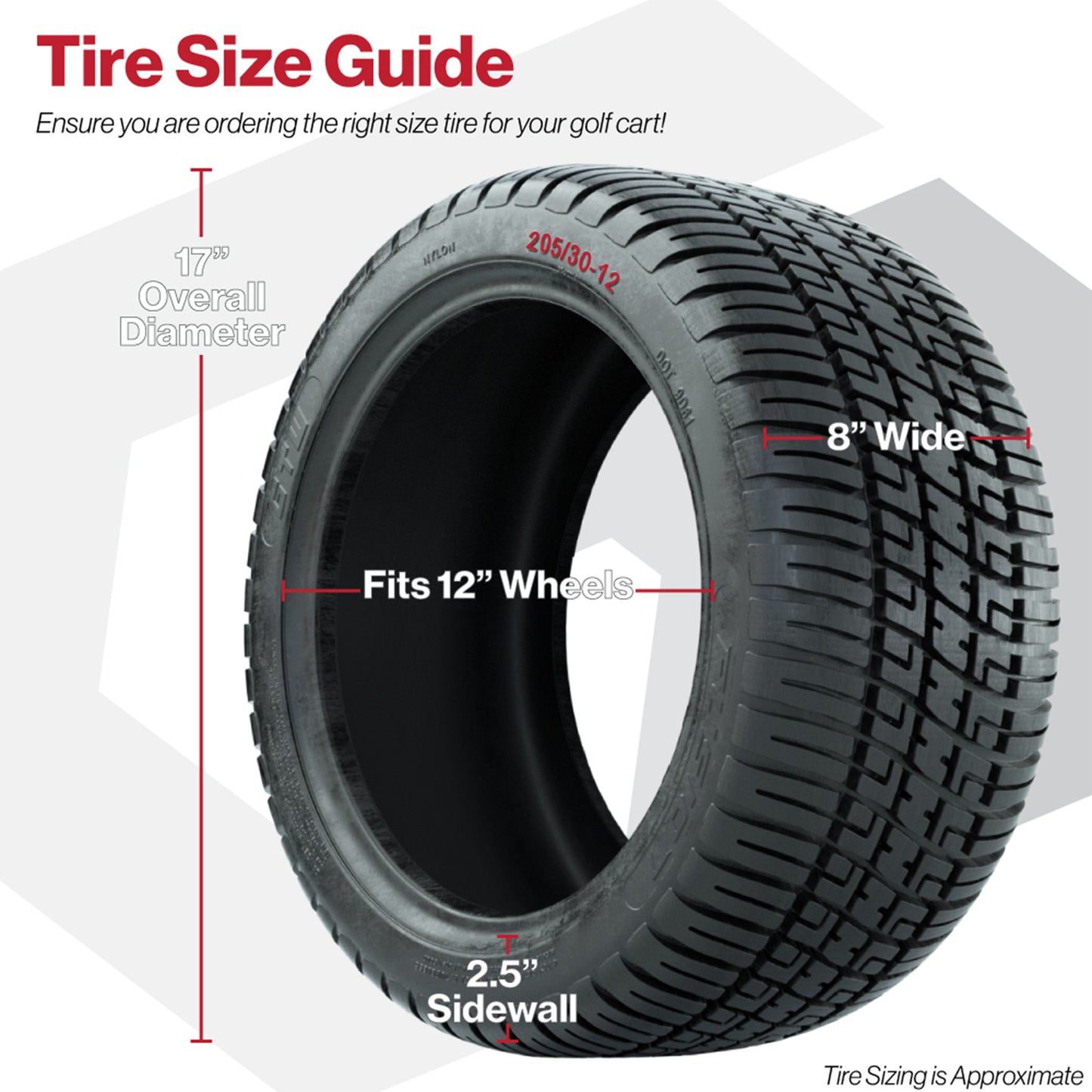 GTW® Spyder Silver Brush 12 in Wheels with 205/30-12 Fusion Street Tires – Full Set
