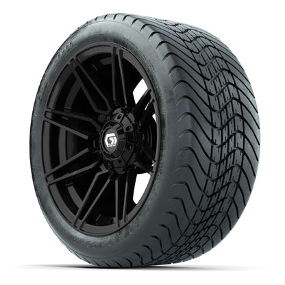 GTW Stealth Gloss Black 14 in Wheels with 225/30-14 Mamba Street Tires – Full Set
