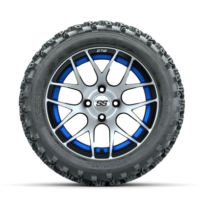 GTW Pursuit Blue 14 in Wheels with 23x10.00-14 Rogue All Terrain Tires - Full Set