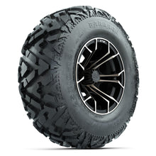 GTW® Spyder Matte Black/Bronze 12 in Wheels with 25X10-12 Barrage Mud Tires – Full Set