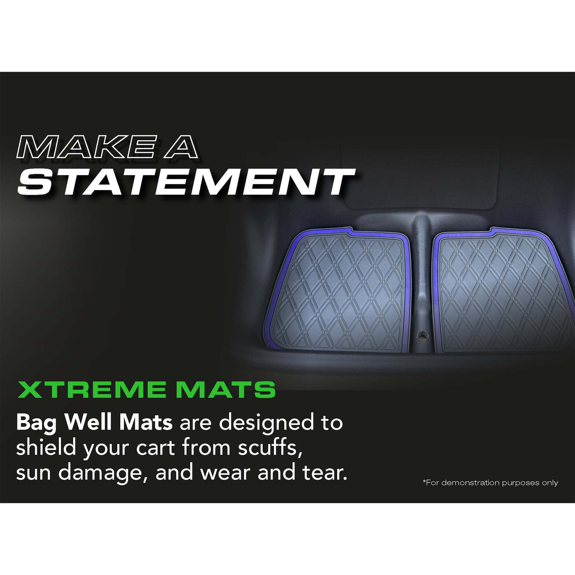 Xtreme Bag Well Mats for Club Car Precedent & Onward - Black/Red