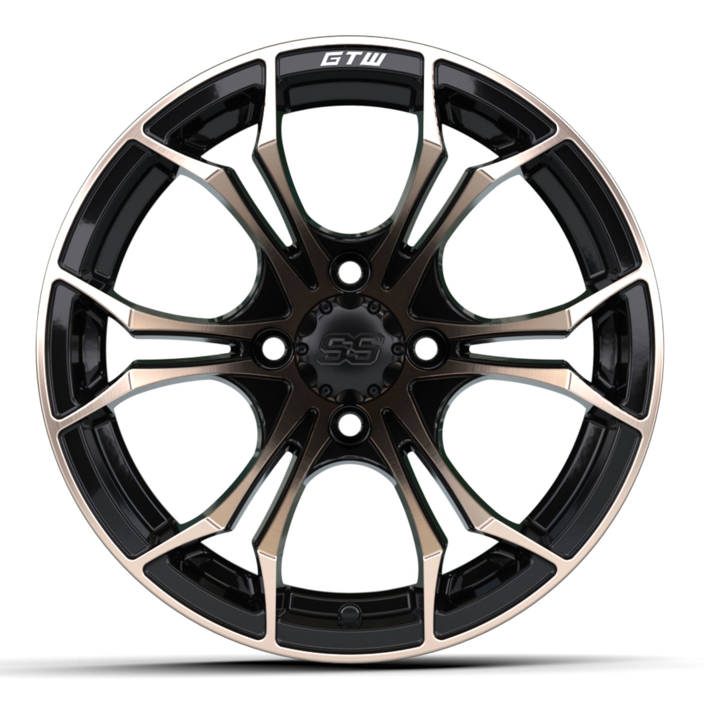 14'' GTW® Spyder Matte Black with Bronze Accents Wheel