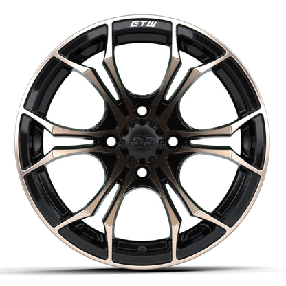 14'' GTW® Spyder Matte Black with Bronze Accents Wheel