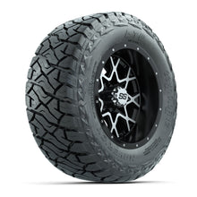 GTW Vortex Matte Black/Machined 12 in Wheels with 23x10.00-R12 Maverick All-Terrain Tires – Full Set