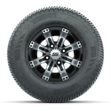 GTW Tempest Black and Machined 10 in Wheels with 20in Fusion Street Tires – Set of 4