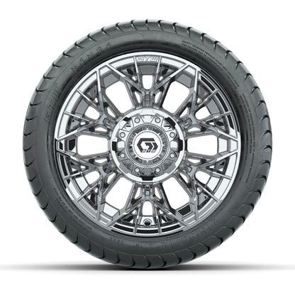 Set of (4) 12 in GTW® Stellar Chrome Wheels with 215/35-12 Mamba Street Tires